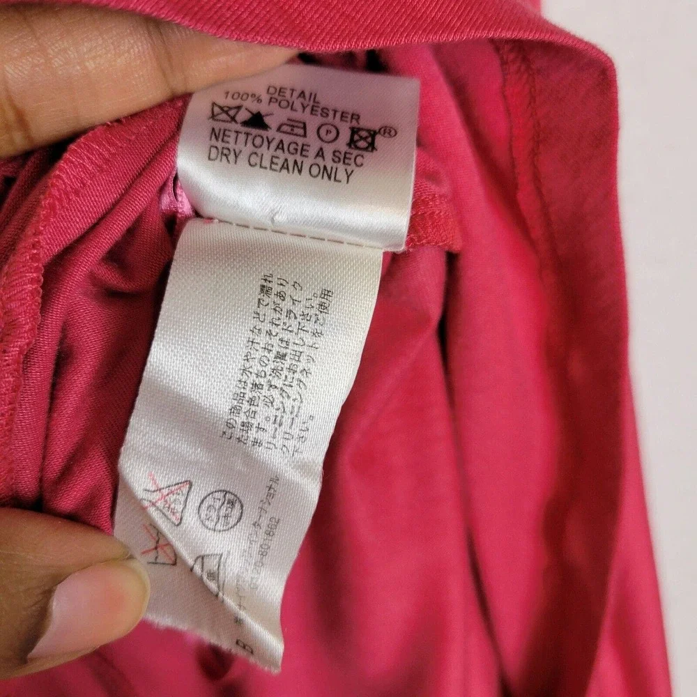 Paule Ka Womens Modal Silk Jersey Knot Midi Dress Size 36 Pink Stretch Summer - Picture 4 of 9